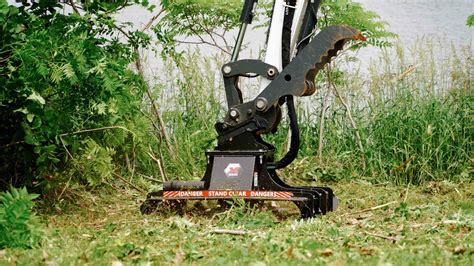 mini excavator string trimmer|bobcat mini excavator brush cutter.